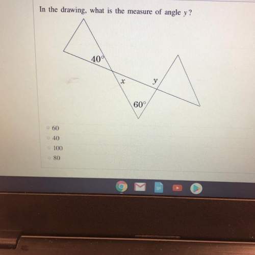 In the drawing what is the measure of angle y
