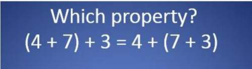 What is the property of the equation?