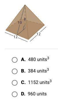 Find the volume of the pyramid below