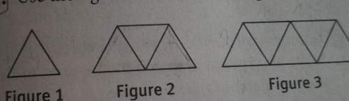 Lets say figure 1 (triangle) has 3 units, as each side is 1 unit. figure 2, which has 5 units (2 mor