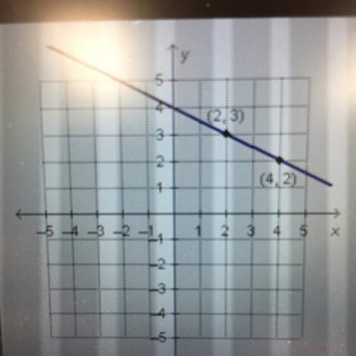 What is the slope of the line?  1. -2 2. -1/2 3. 1/2