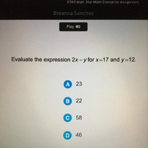 Evaluate the expression 2x-y for x=17 and y=12