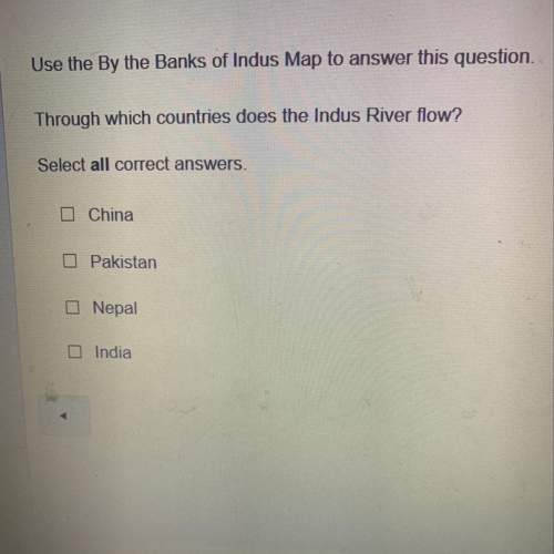 Use the by the banks of indus map to answer this question. through which countries does the in