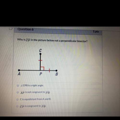 Why is cp in the picture below not a perpendicular bisector ?  a. &lt; cpb is a right a