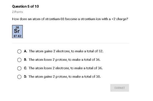 How does an atom-88 become a strontium ion with a +2 charge?