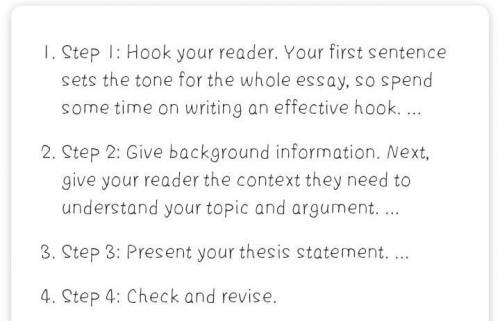 Please explain in detail how to start a essay