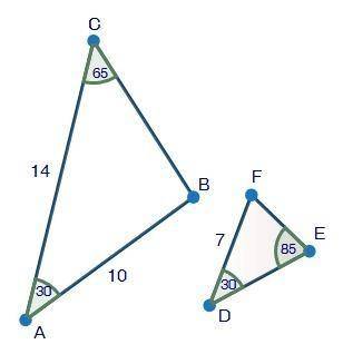 The measures of two pairs of corresponding angles of two triangles are 24 degrees and 55 degrees. Ex