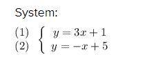 THIS 50 POINTS ANSWER FAST. Graph two lines whose solution is (1,4) give me the 2 of the equations.