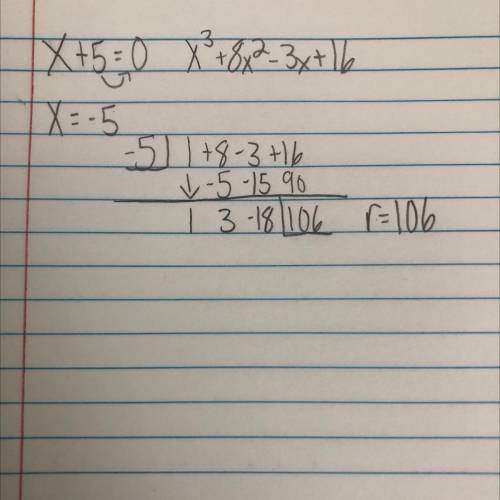 Is x+5 a factor of (x^3+8x^2-3x+16)?