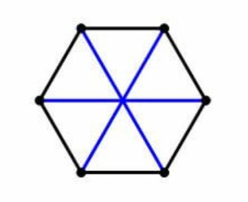 IF THREE DIAGONALS ARE DRAWN INSIDE A HEXAGON WITH EACH ONE PASSING THROUGH THE CENTER POINT OF THE