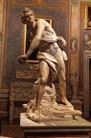 Why is Bernini’s sculpture of the biblical character, David (above), different from other famous scu