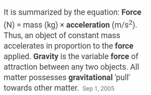 How is Forrest related to acceleration and gravity