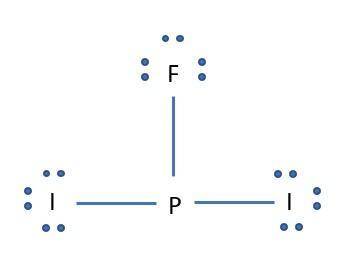 What is the Lewis dot diagram structure for PI2F