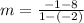 m=\frac{-1-8}{1-\left(-2\right)}
