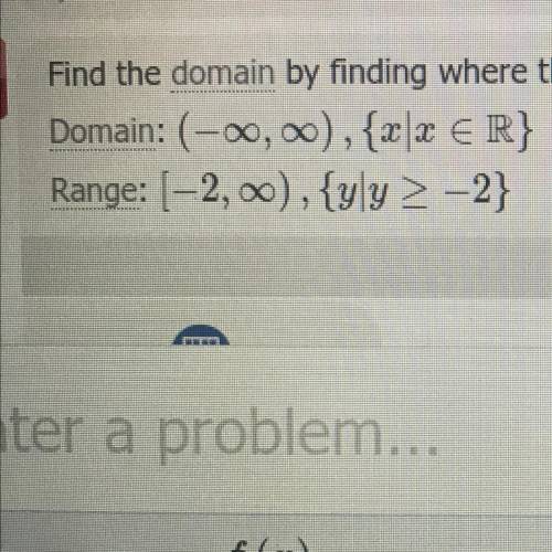 G(x)=x^2-2,find the range for the domain
