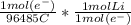 \frac{1mol(e^-)}{96485C} *\frac{1molLi}{1mol(e^-)}