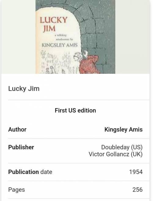 What magazine published the story lucky jim​