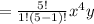 =\frac{5!}{1!\left(5-1\right)!}x^4y