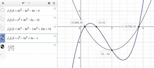 Find the zeros of each function. Part 2. Please show work.

1. f(x)=2x^3 - 3x^2 - 8x - 3
2. f(x)= x^