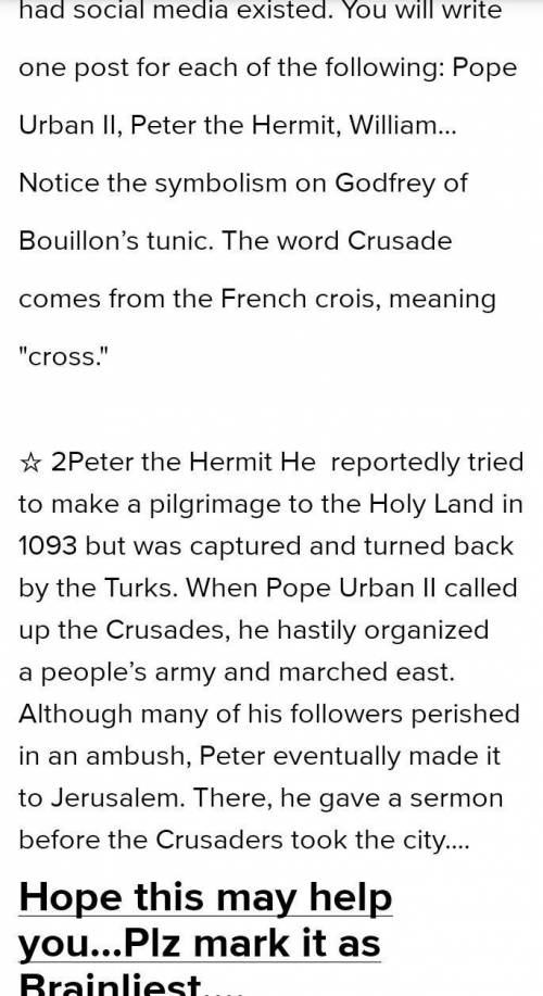 HELP!! 20 POINTS reporting fake awnsers

Historians have learned a great deal about the Crusades fro