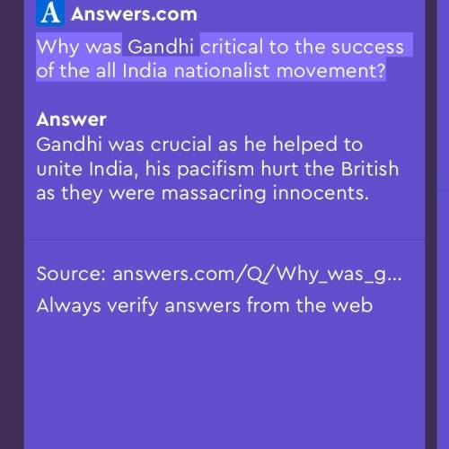 Why was ghandi critical to the success of the all india nationalist movement
