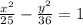 \frac{x^2}{25}-\frac{y^2}{36}=1