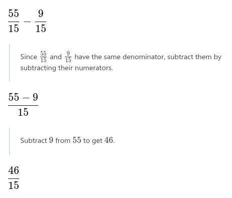 What is what3 2/3 - 3/5 as a fraction plz give awnser