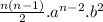 \frac{n(n-1)}{2}.a^{n-2}.b^2