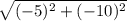 \sqrt{(-5)^{2}+(-10)^{2}}