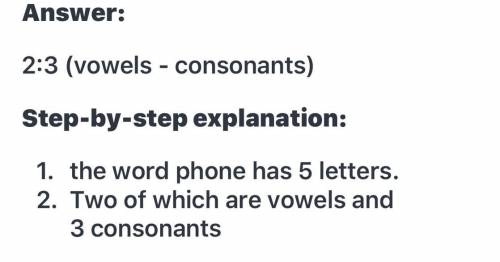 What is the ratio of vowels to consonants in the word phone