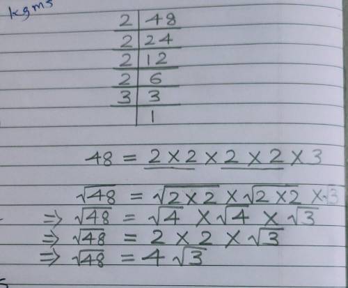 Cual es la raíz cuadrada de 48?