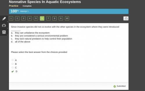 Since invasive species did not co-evolve with the other species in the ecosystem where they were int