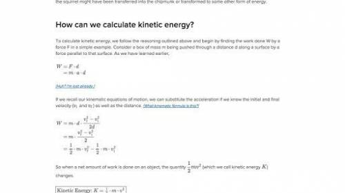 If an object has kinetic energy, what must it be doing?