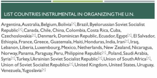 List countries instrumental in organizing the u.n.