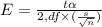 E=\frac{t \alpha}{2,df\times (\frac{s}{\sqrt{n}})}