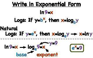 convert to exponential form. PLLLEASEEEE HELP *will give brainliest ofc*