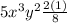 5x^3y^2\frac{2(1)}{8}