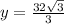 y = \frac{32\sqrt 3}{3}