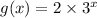 g(x) = 2 \times  {3}^{x}