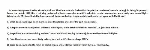 in a counterargument to Mr. Grove's position, Tim Kane wrote in Forbes that despite the number of ma