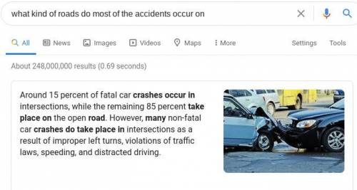 According to the information presented here, what can you conclude about automobile accidents in you