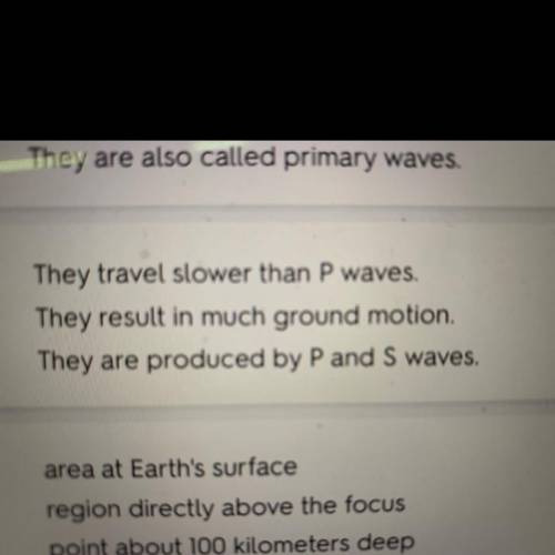 Which statement describes surface waves?