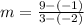 m = \frac{9 - (-1)}{3- (-2)}