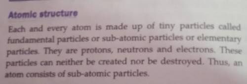 What is atomic structure?