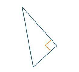 Which triangle’s circumcenter would lie on the triangle? A right triangle is shown. A triangle with