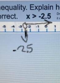 How to I put x>-2.5 on a number line?