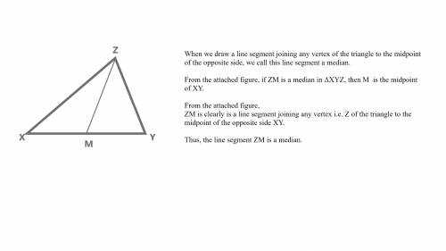 What does it mean for a segment of a triangle to be a median