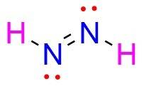 The lewis structure of n2h2 shows  a.a nitrogen-nitrogen triple bond b.a nitrogen-nitrogen single bo
