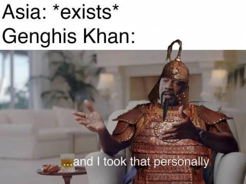 50 points and brainliest to the person with the best Genghis Khan meme