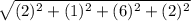 \sqrt{(2)^2 + (1)^2 + (6)^2 + (2)^2}